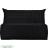 COMFORT BULTEX Banquette BZ 3 places - Made in France - L 142 x P 101 cm - Tissu noir - BECCI