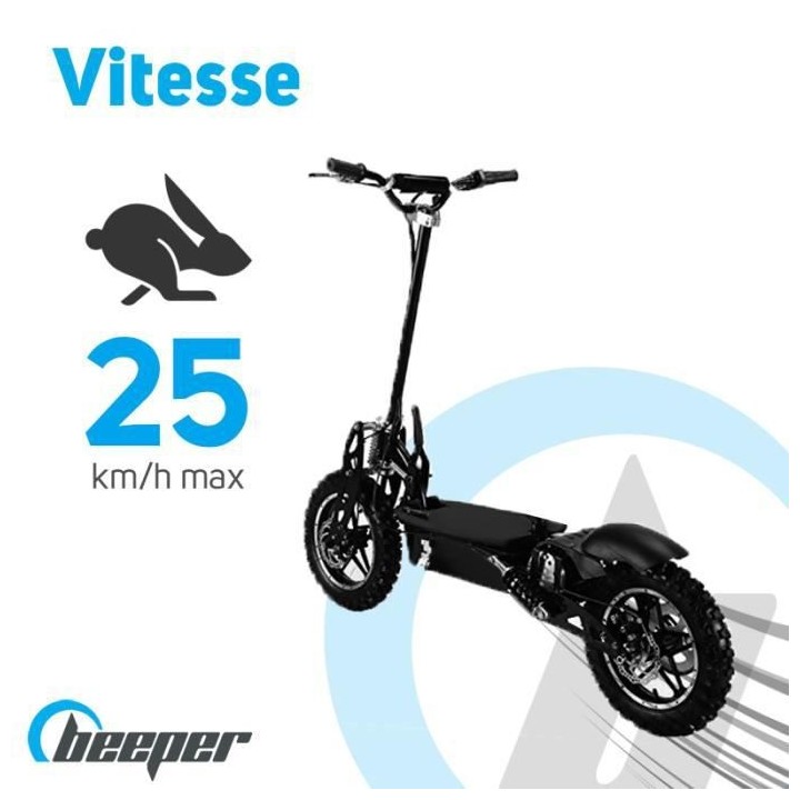 Trottinette électrique BEEPER Cross FX1000-S - 1000 W - Pliable - Bat