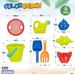 Set de jouets de plage Colorbaby polypropylène (18 Unités)