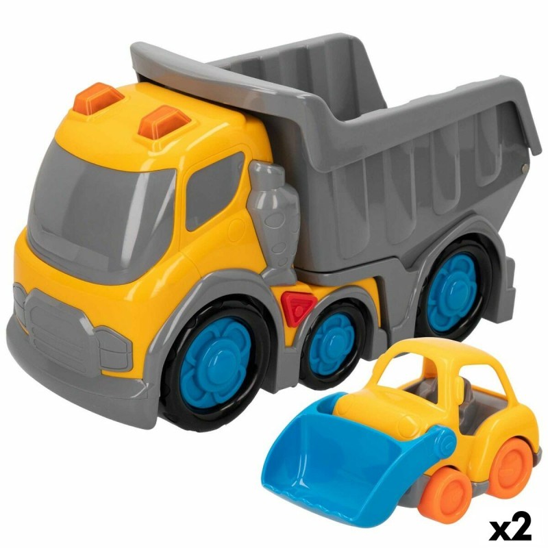 Camion Travaux Publics Colorbaby Kiddy Go! Lumière Son De Friction 30,5 x 18 x 14 cm (2 Unités)