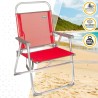 Chaise Pliante Aktive Menorca Rouge 48 x 88 x 50 cm (4 Unités)