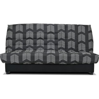 Banquette Clic-clac Beija - Tissu chevrons A111 - Couchage 128 x 188 x