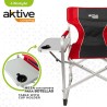 Chaise de camping pliante Aktive Rouge Gris 61 x 92 x 52 cm (2 Unités)