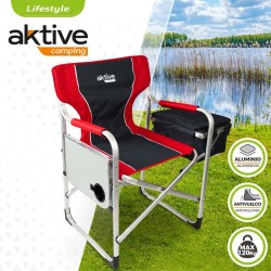 Chaise de camping pliante Aktive Rouge Gris 61 x 92 x 52 cm (2 Unités)