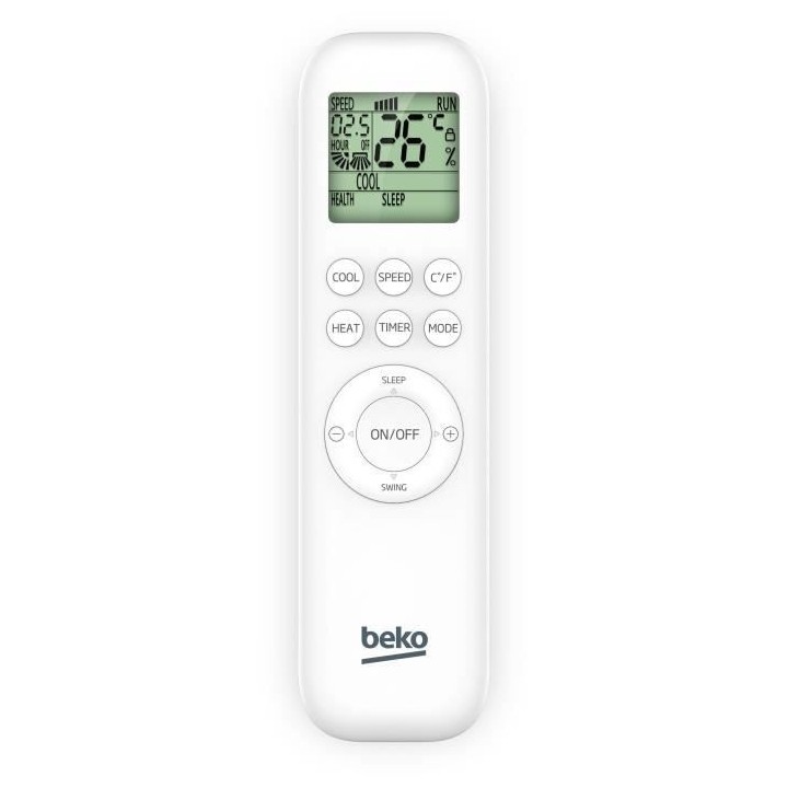 Climatiseur mobile réversible - BEKO - 3400 W - 12 000 BTU/h - Classe