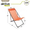 Hamac pliant Aktive Orange 52 x 87 x 77 cm (4 Unités)