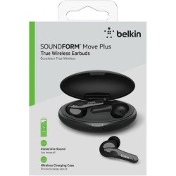 BELKIN SOUNDFORM™ Move Plus Écouteurs sans fil True Wireless - Etui de recharge sans fil - IPX5 - 5h autonomie - 3 embouts -