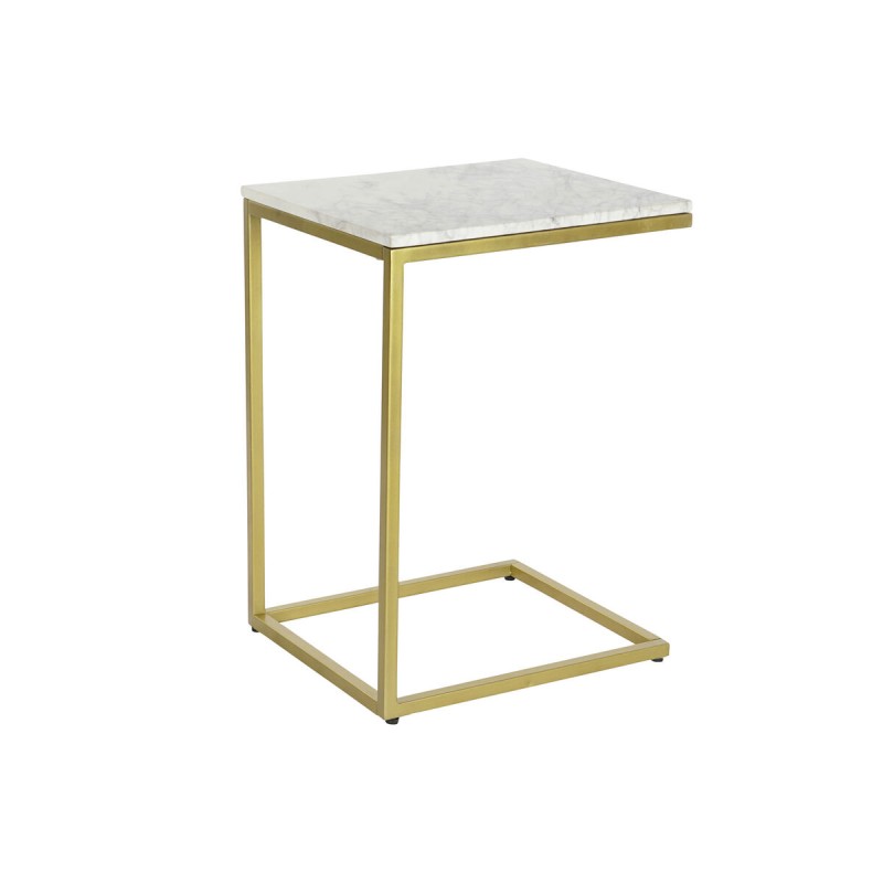 Table d'appoint DKD Home Decor 40 x 46 x 65 cm Doré Blanc Marbre Fer