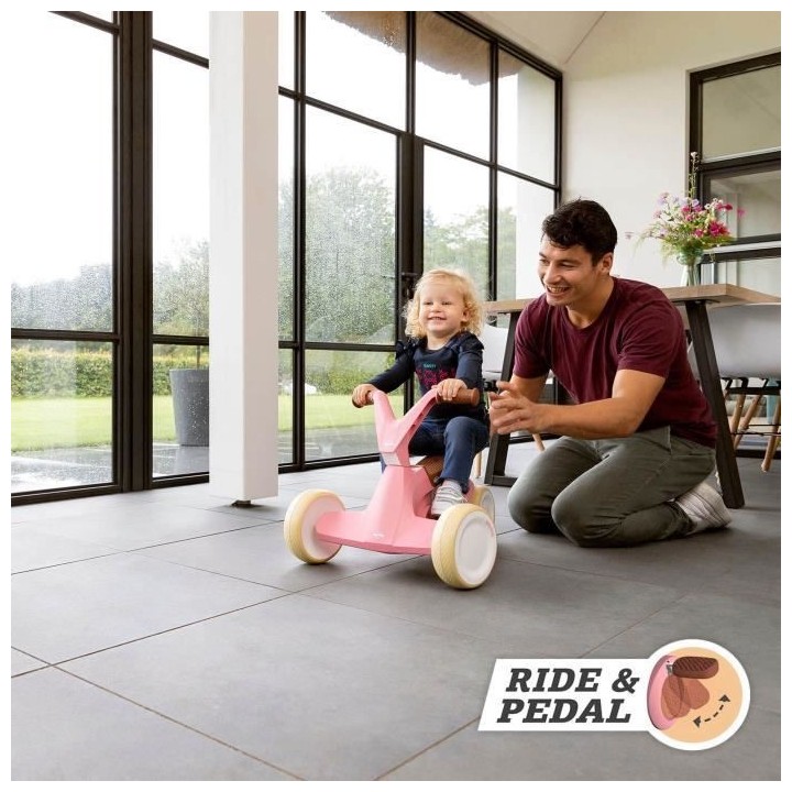 BERG porteur GO2 Rétro Rose - 4 roues