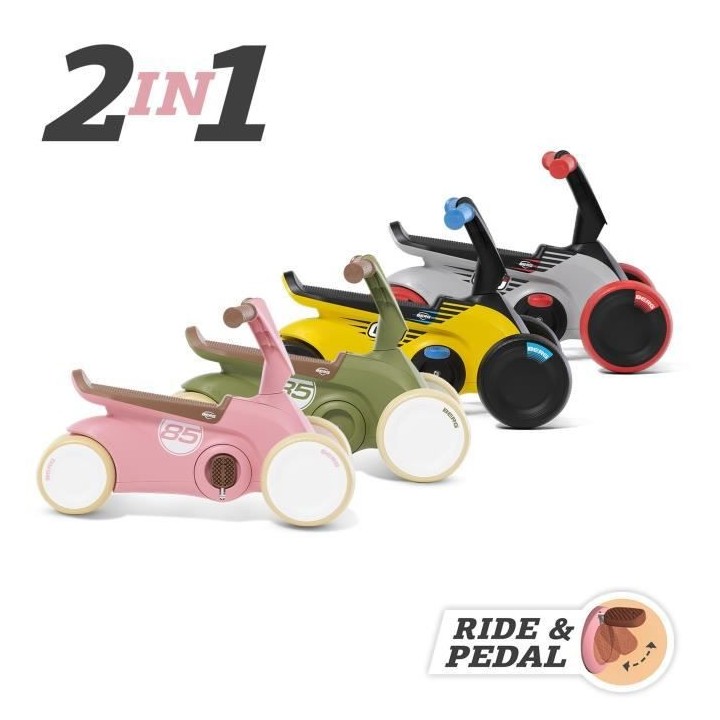 BERG porteur GO2 Rétro Rose - 4 roues