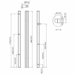 Tuyau de connexion Vogels 7227180 1,8 m