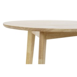 Jeu de 2 tables DKD Home Decor Blanc Naturel Bois d'hévéa 50 x 50 x 49,5 cm