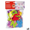 Lettres Apli Multicouleur 5 cm Feuille de Mousse (5 Unités)