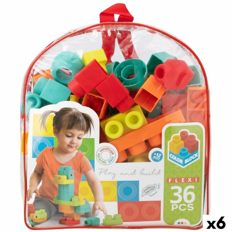 Set de construction Color Block Sac 36 Pièces (6 Unités)