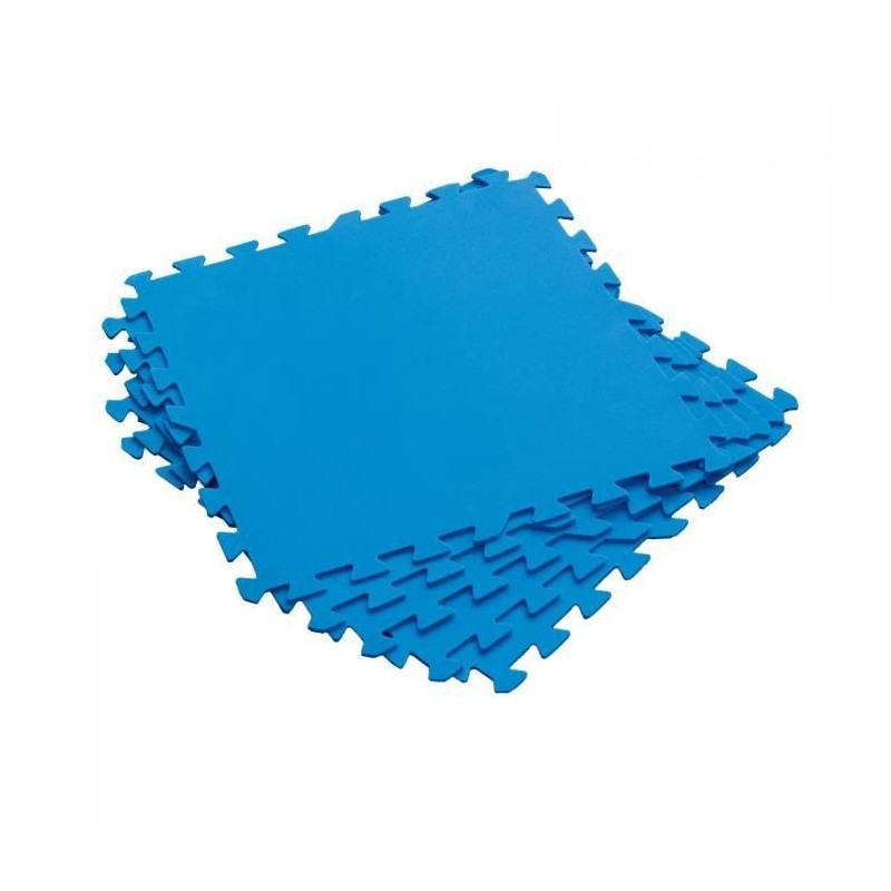 BESTWAY Lot de 9 Dalles de protection de sol en mousse bleu 50 x 50 cm ép 4mm (tapis de sol pour piscine hors sol ou spa gonfla