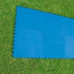 BESTWAY Lot de 9 Dalles de protection de sol en mousse bleu 50 x 50 cm ép 4mm (tapis de sol pour piscine hors sol ou spa gonfla