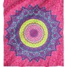 Paréo Secaneta Ilha Double Mandala Framboise 100 % coton 210 x 230 cm