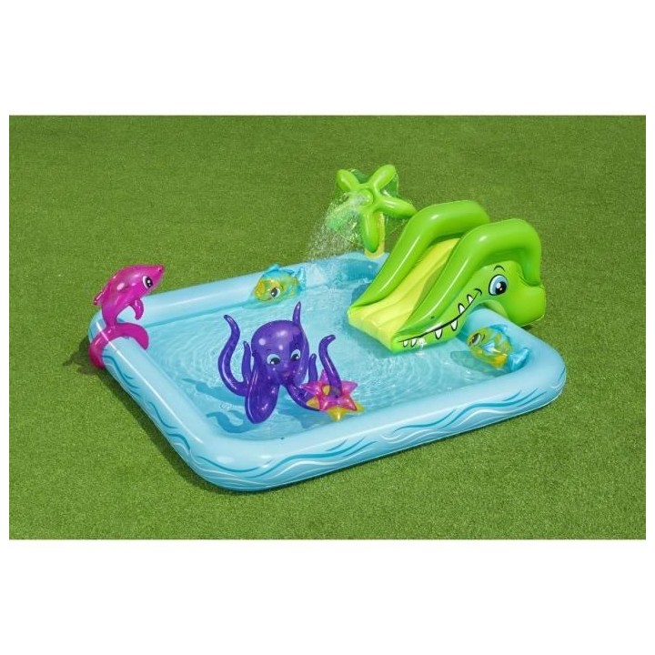 BESTWAY Aire de jeux pataugeoire Fantastic Aquarium 239 x 206 x 86 cm