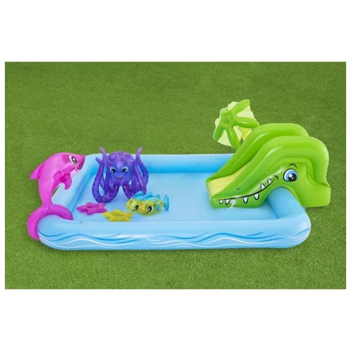 BESTWAY Aire de jeux pataugeoire Fantastic Aquarium 239 x 206 x 86 cm