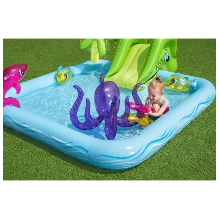 BESTWAY Aire de jeux pataugeoire Fantastic Aquarium 239 x 206 x 86 cm