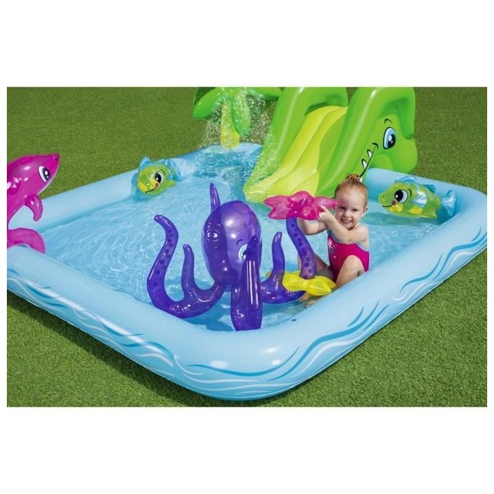 BESTWAY Aire de jeux pataugeoire Fantastic Aquarium 239 x 206 x 86 cm