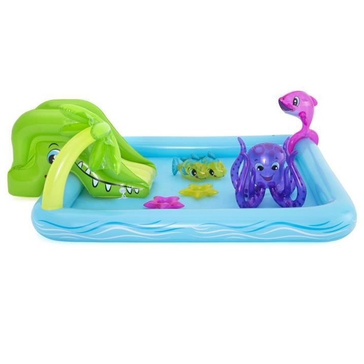 BESTWAY Aire de jeux pataugeoire Fantastic Aquarium 239 x 206 x 86 cm