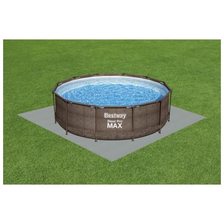 BESTWAY Lot de 9 Dalles de protection de sol mousse gris 50 x 50 cm é