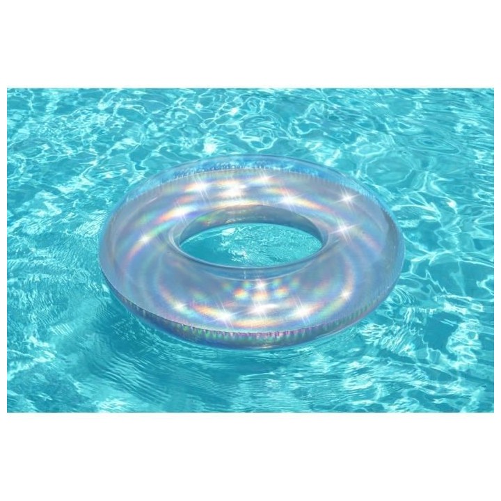 BESTWAY Bouée ronde 107 cm iridescente argent