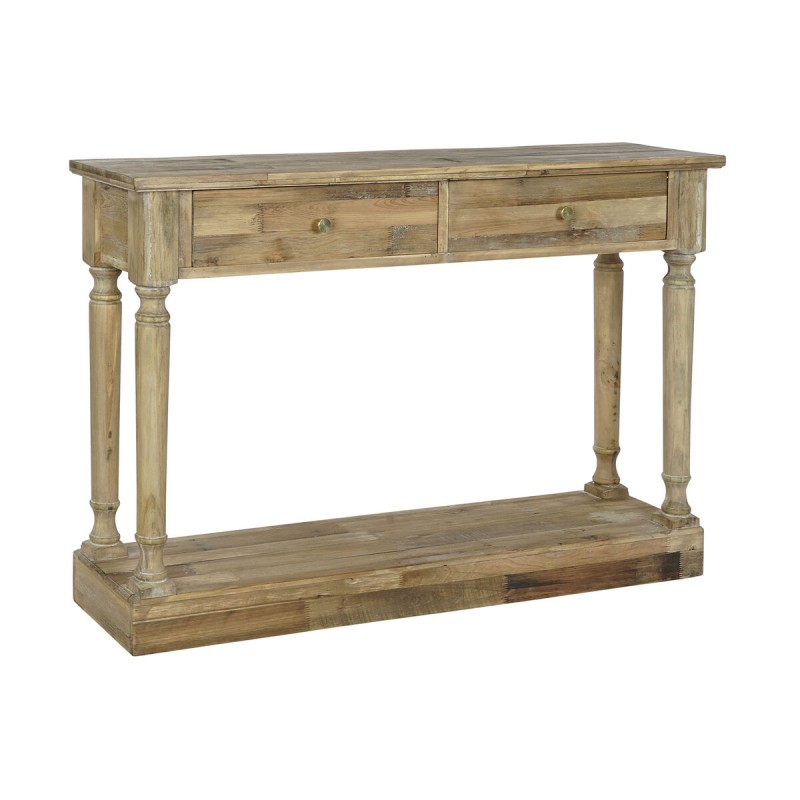 Meuble d'Appoint DKD Home Decor Métal Sapin Bois Recyclé Naturel 120 x 30 x 81 cm