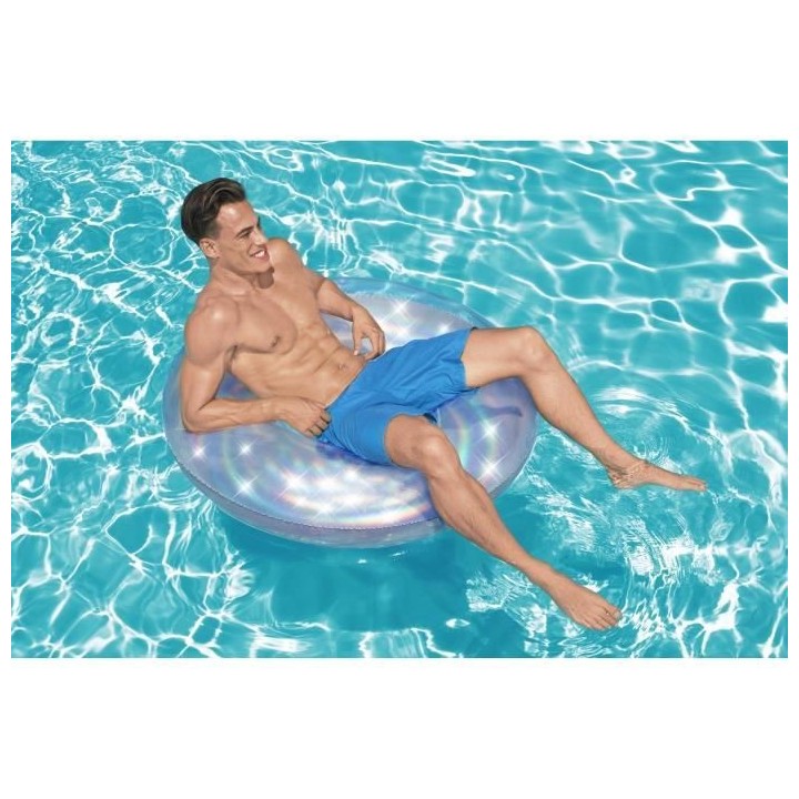 BESTWAY Bouée ronde 107 cm iridescente argent