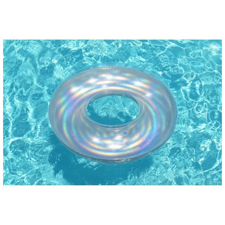 BESTWAY Bouée ronde 107 cm iridescente argent