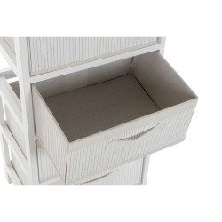 Caisson à Tiroirs DKD Home Decor Blanc Bambou Bois de paulownia 42 x 32 x 81 cm