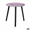 Table d'appoint Marbre Noir Rose Verre 40 x 41,5 x 40 cm (4 Unités)