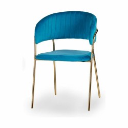 Chaise Bleu Doré Fer 49 x 80,5 x 53 cm (2 Unités)