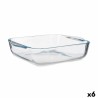 Plateau pour Four Transparent Verre Borosilicaté 21,5 x 6 x 25,5 cm (6 Unités)