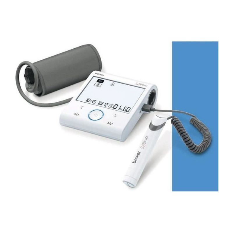 BEURER BM 96 cardio BT - Tensiometre au bras connecté Bluetooth et USB avec fonction ECG