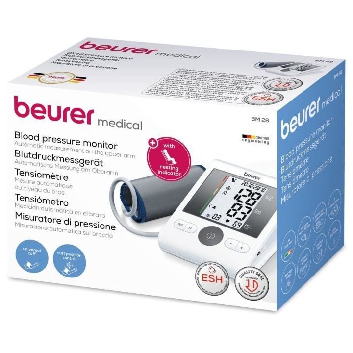 Beurer Tensiometre de haut du bras BM 28 Blanc
