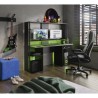 GAMI Bureau gamer Stream Industriel - Noir et anthracite - L 157 x P 60 x H 145 cm