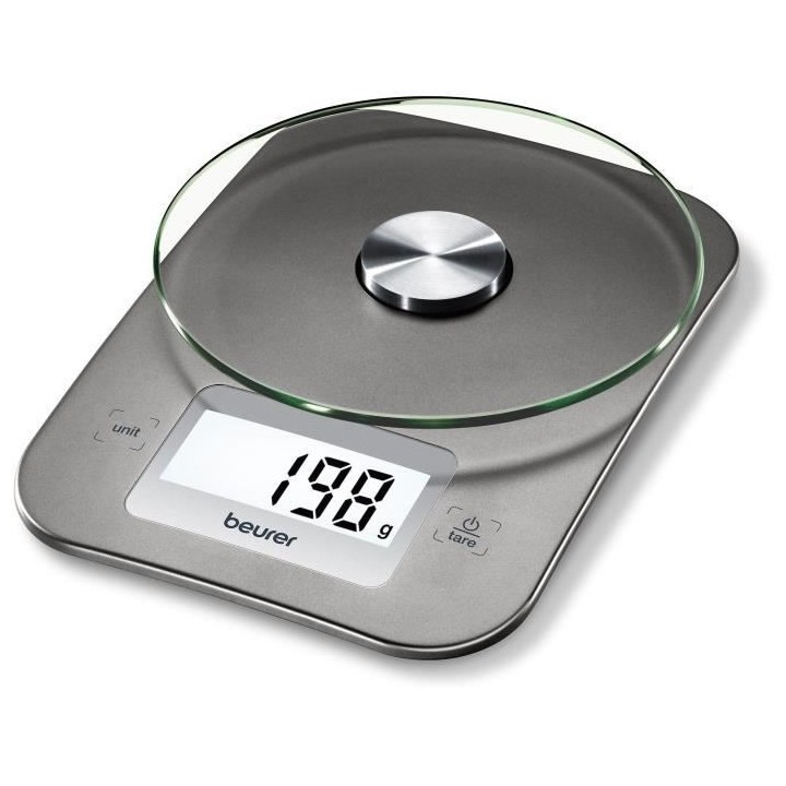 BEURER - KS 26 Balance de cuisine - grand plateau en verre