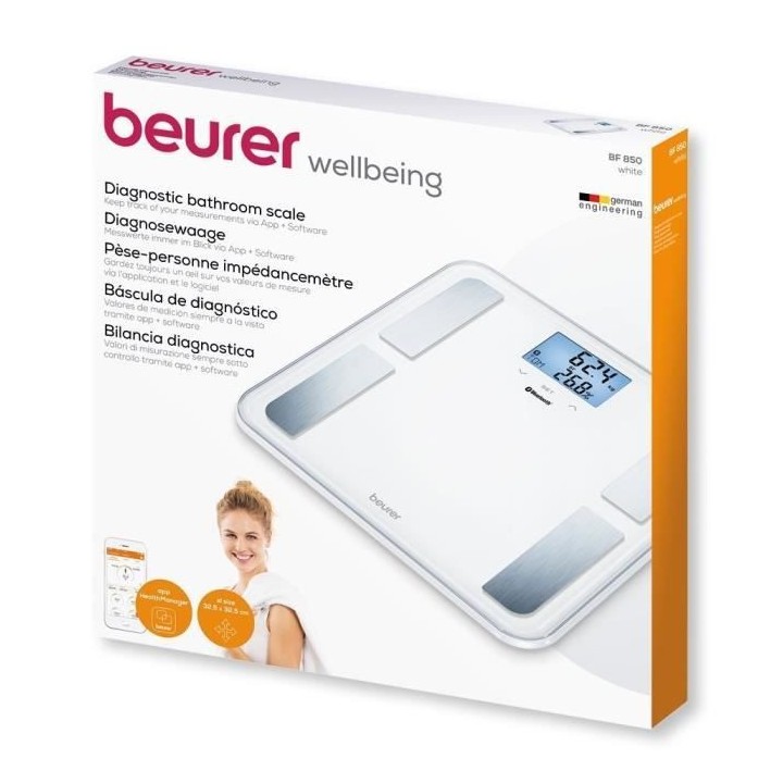 BEURER BF 850 Impédancemetre connecté - Blanc