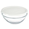 Panier-repas rond avec couvercle Chefs Blanc 1,7 L 21 x 9 x 21 cm (4 Unités)