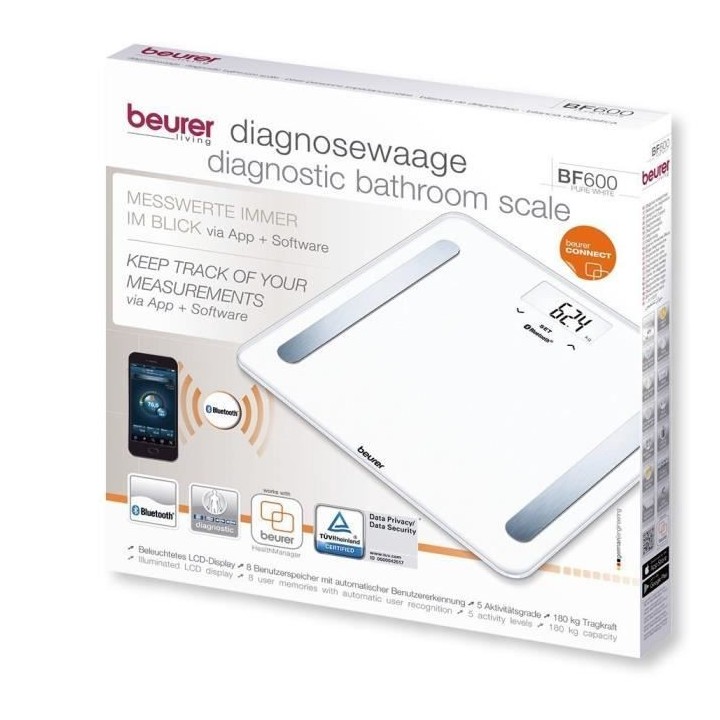 Beurer BF 600 PURE Impédancemetre connecté - Blanc
