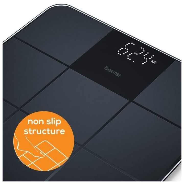 BEURER GS 235 Pese-personne en verre - Noir