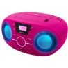 BIGBEN CD61RSUSB Lecteur Radio Cd Portable Usb Rose + Speakers Lumineux