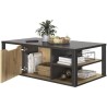 DIAGONE Table basse bar- Décor Noir et cheneL 110 x H 38 x P 60 cm - DAKOTA