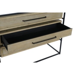 Caisson à Tiroirs DKD Home Decor Noir Naturel Métal Bois MDF Moderne 100 x 45 x 82 cm