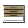 Caisson à Tiroirs DKD Home Decor Noir Naturel Métal Bois MDF Moderne 100 x 45 x 82 cm