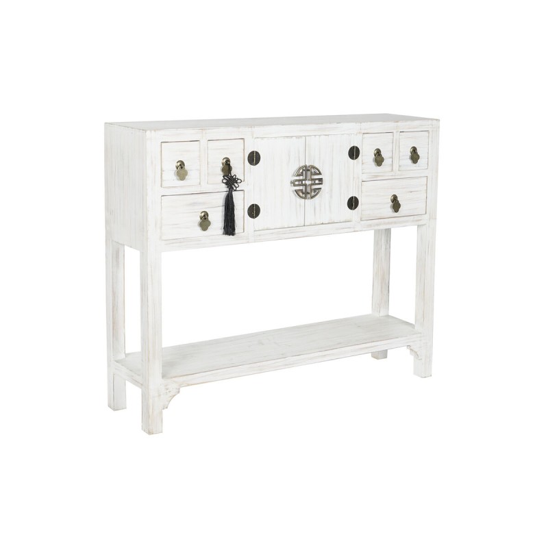 Console DKD Home Decor Blanc Naturel Sapin Bois MDF 95 x 24 x 79 cm