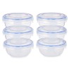 Ensemble de Boîtes à Lunch Hermétique Bleu Transparent Plastique 800 ml 15,5 x 7,5 x 15,5 cm (8 Unités)