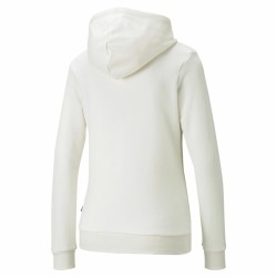 Sweat à capuche femme Puma Essentials Embroidery Blanc